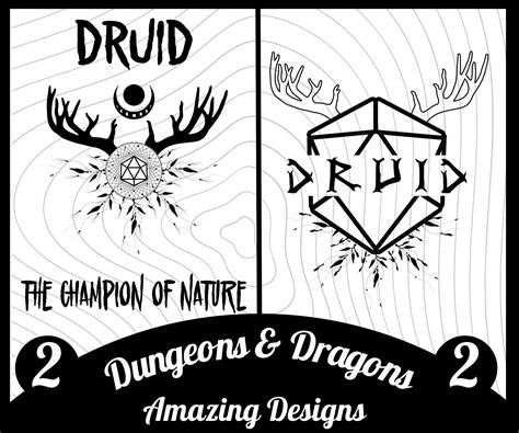 Dnd Druid Designs Dnd Druid Svg Dnd Class Emblems Druid Etsy Canada