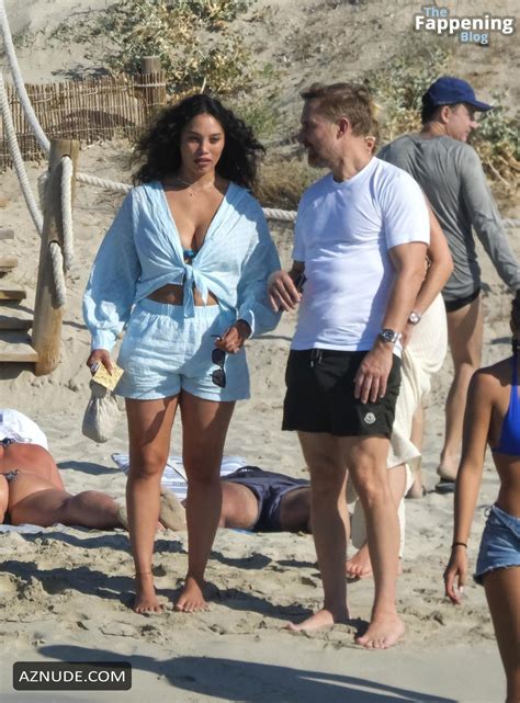 Jessica Ledon Sexy See With David Guetta Showing Off Her Hot Bikini Body At Ibiza Beach Aznude