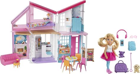 Barbie Malibu House Playset 2 Storey House With 6 Transforming Rooms