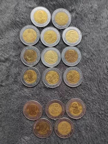 Monedas Conmemorativas De 5 Pesos Mexicanos 16 Monedas Mercadolibre