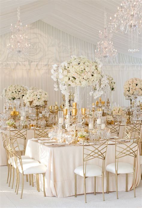 Elegant Gold Wedding Reception Decor