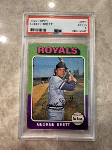 1975 Topps George Brett RC Card Kansas City Royals PSA 2 228 MLB