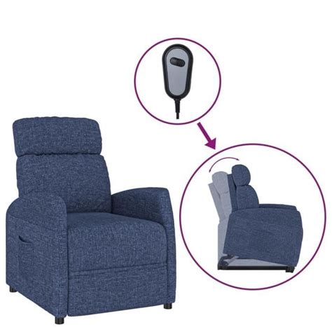 Fauteuil Inclinable Bleu Tissu Dio Cdiscount Maison