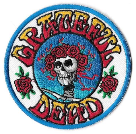 Grateful Dead Skull And Roses Embroidered Patch Iron On Applique Band 70s Jerry Garcia Etsy