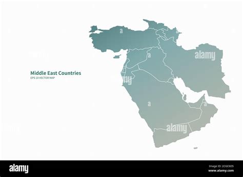 Middle East Countries Vector Map Stock Vector Image Art Alamy