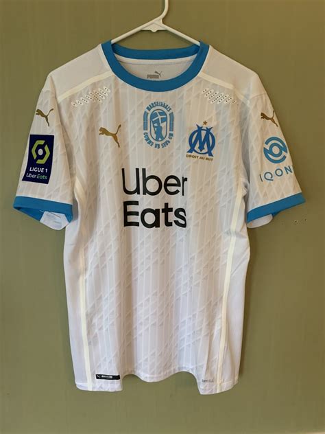 Olympique Marseille Home Football Shirt Sponsored By Uber Eats