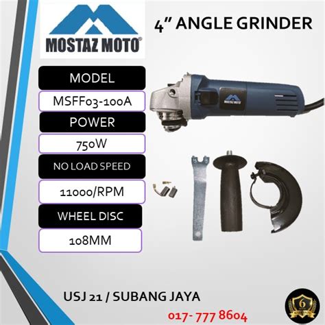 MOSTAZ MOTO MSFF03 100A 750W 4 ANGLE GRINDER 6 MONTTHS LOCAL