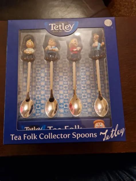 Vintage Tetley Tea Folk Collector Spoons £1999 Picclick Uk