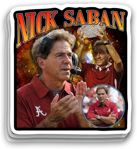 Nick Saban Design Collage Portrait Nick Saban Sticker Electronics