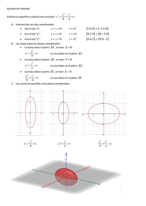 S Superficies Cu Dricas I Ejemplos Ejemplo De Elipsoide Graficar