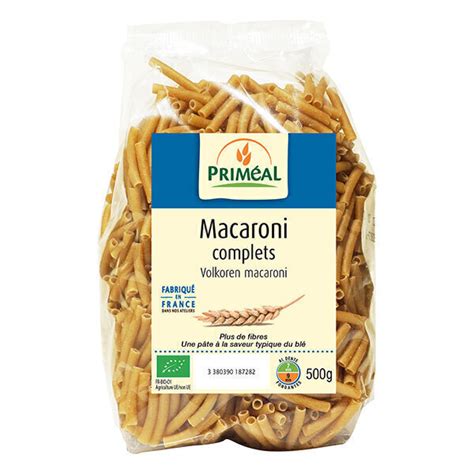 Macaroni Complet 500g Priméal Acheter Sur