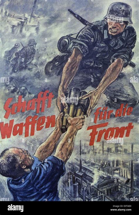 German Propaganda Poster Ww2 Stockfotos German Propaganda Poster Ww2