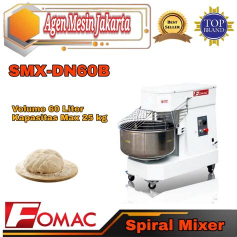 Jual Mesin Pengaduk Adonan Spiral Mixer Smx Dn B Liter Fomac