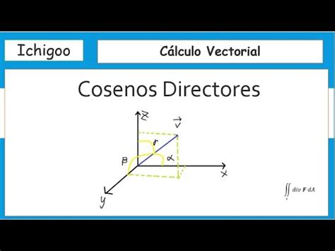 Cálculo Vectorial Cosenos Directores YouTube