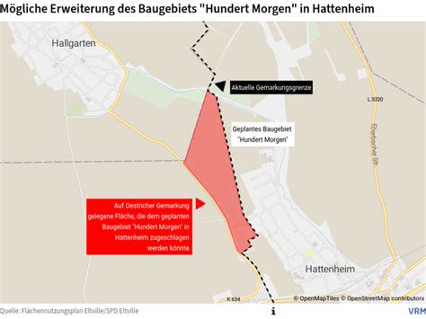 Mögliche Erweiterung des Baugebiets Hundert Morgen in Hattenheim