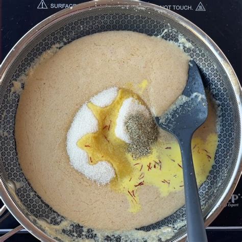 Badam Halwa With Almond Flour Piping Pot Curry