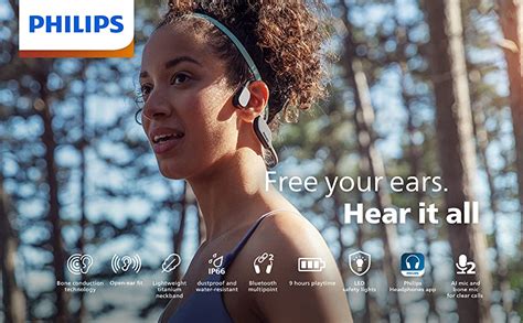 Amazon Philips A Bone Conduction Headphones Wireless Bluetooth