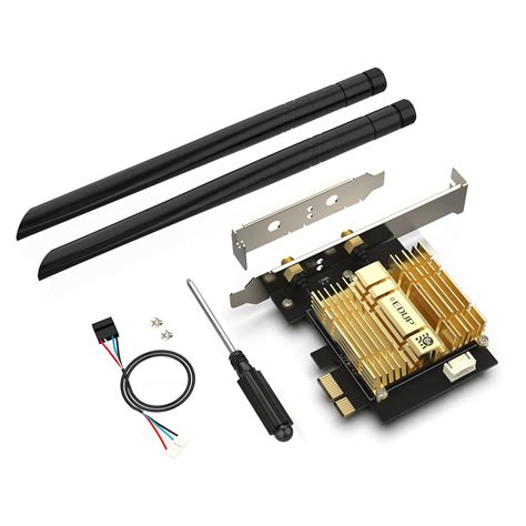 PCI-E адаптер Wi-Fi 6E Intel AX210 AX3000 Bluetooth 5.2 - 2.4GHz/5GHz ...
