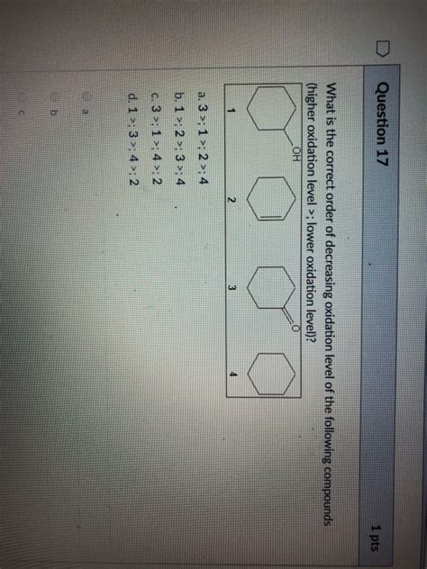 Solved D Question Pts What Is The Correct Order Of Chegg