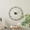 Litton Lane Black Metal Wall Clock With Acrylic Face And Ball Accents