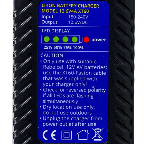 Charger 12 6V4A XT60 Rebelcell Portable Energy For Outdoor Use