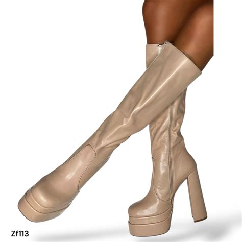 Bota caña alta nude tacon cm X C Incanta Shoes
