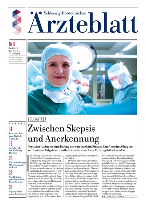 Schleswig Holsteinisches Rzteblatt Rztekammer Schleswig