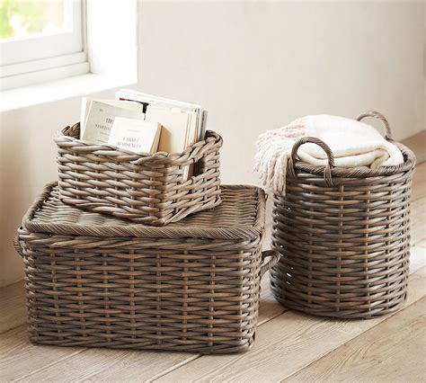 Aubrey Woven Storage Tote Pottery Barn