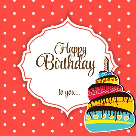 Happy Birthday Card Vector Illustration 3205326 Vector Art At Vecteezy