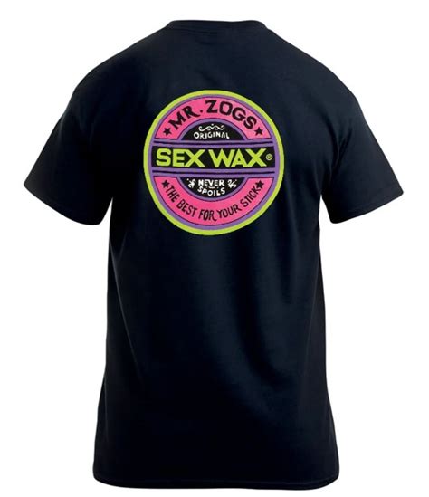 Sex Wax Fluoro Tee Black Glide Surf School