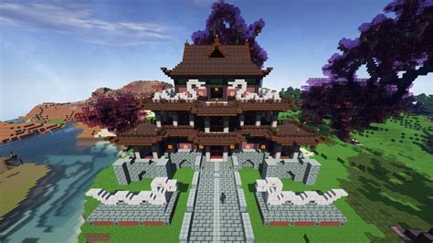 Japanese Schematics Minecraft Oriental House Temple Schema