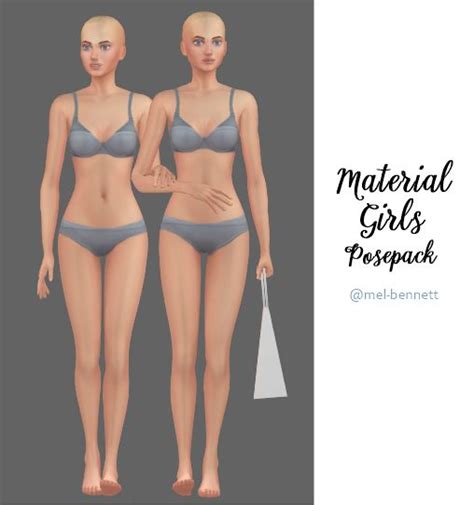 Sims 4 Cc Custom Content Pose Pack Sims 4 Material Girls Posepack