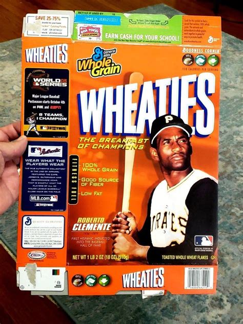 ROBERTO CLEMENTE Wheaties Box 18 oz. (2005) Pittsburgh Pirates 1st Hispanic HOF #Pirates ...