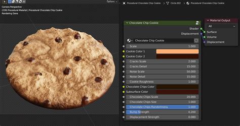 Procedural Chocolate Chip Cookie 🍪 Blender Tutorial Tutorials Tips