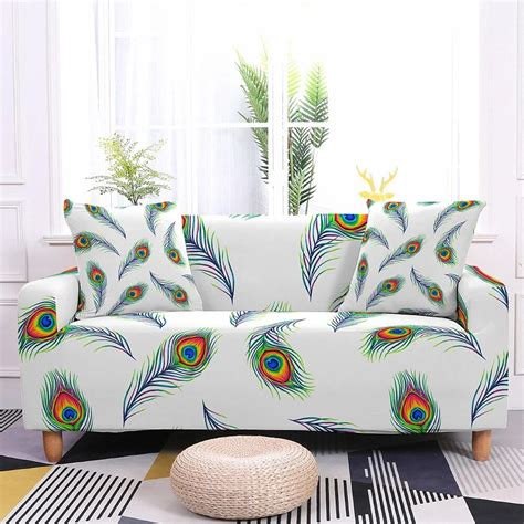 Feather A Wide Range of Feather Printed Sofa Covers Sectional Elastic ...