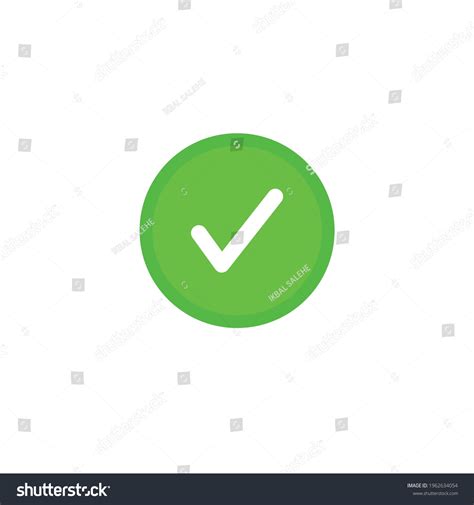 Green Check Mark Green Circle White Stock Vector (Royalty Free ...