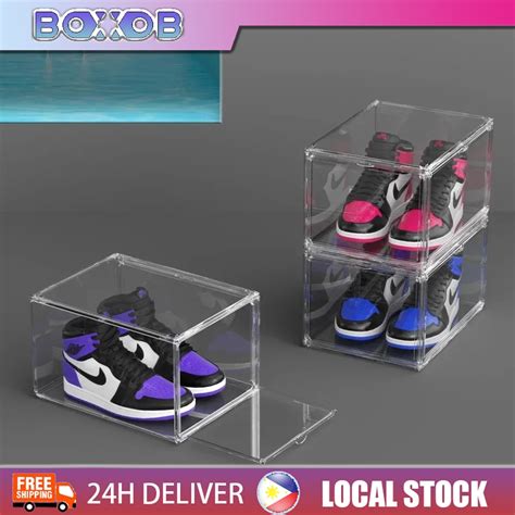 Full Acrylic Shoe Box High Quility Transaprent Stackable Magnetic