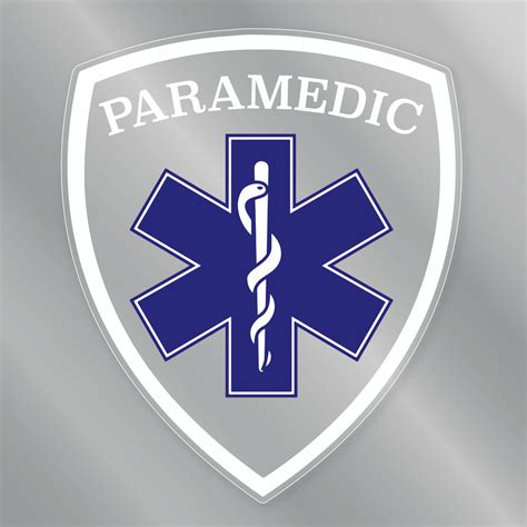 Paramedic With Ems Star Of Life Shield Clear Sticker Magnet America