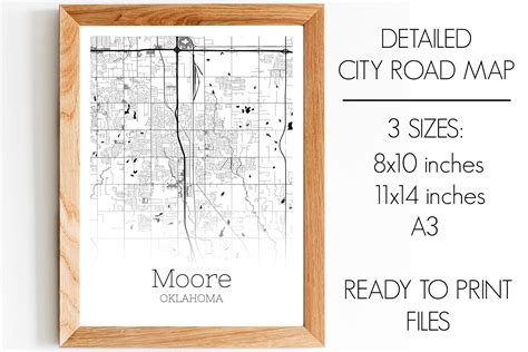 Moore Oklahoma City Map Graphic by SVGExpress · Creative Fabrica