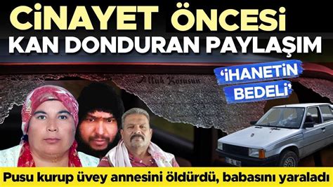 Pusu kurup üvey annesini öldürdü babasını yaraladı Katilden cinayet