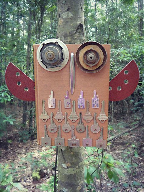 Assemblage Art Owl Collection Assemblage Art Recycled Art Funky Art