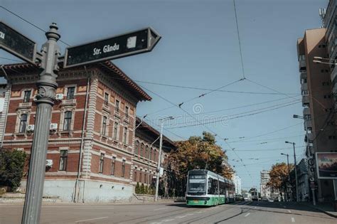 Street View Of Tram And Old Architecture Editorial Stock Photo Image