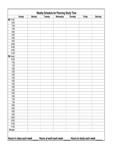 Weekly Schedule Grid Fill Online Printable Fillable Blank Pdffiller