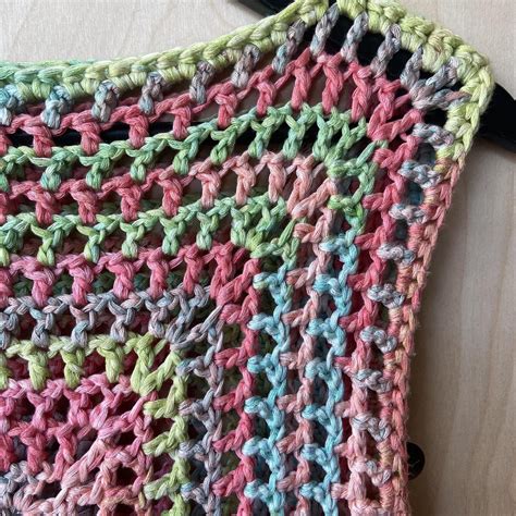 Handmade Pastel Multicoloured Crochet Square Crop Depop