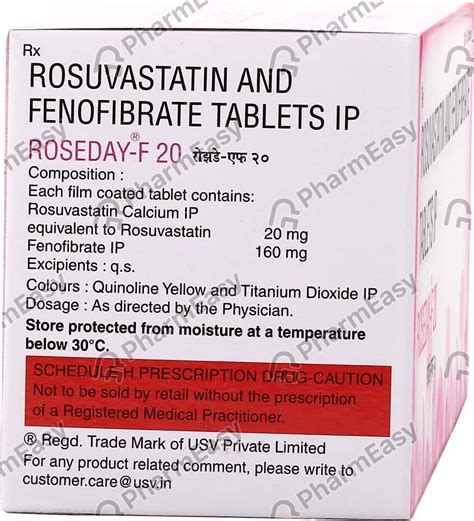 Roseday F 20mg Strip Of 10 Tablets Uses Side Effects Price And Dosage