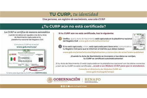 Ya tienes tu CURP certificada Esta es la fecha límite para sacarla gratis