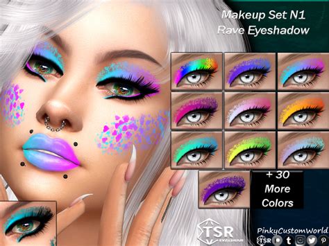 The Sims Resource Makeup Set N1 Rave Eyeshadow