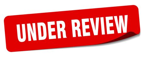 Under Review Sticker Under Review Label Royalty Free Vector