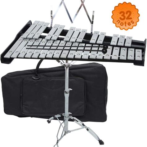 Buy 32 keys Glockenspiel Professional xylophone with stand, bag, rubber ...