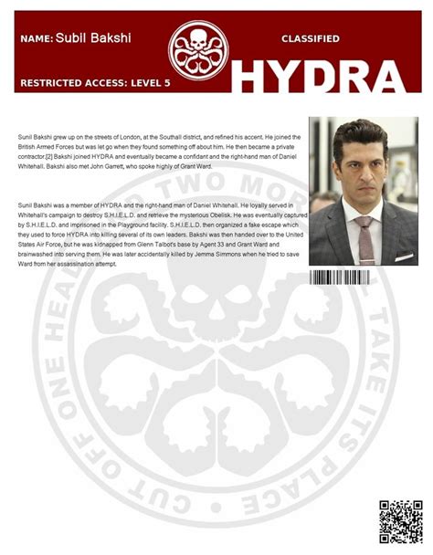 Hydra Files Avengers Shield Marvel Agents Of Shield Hydra